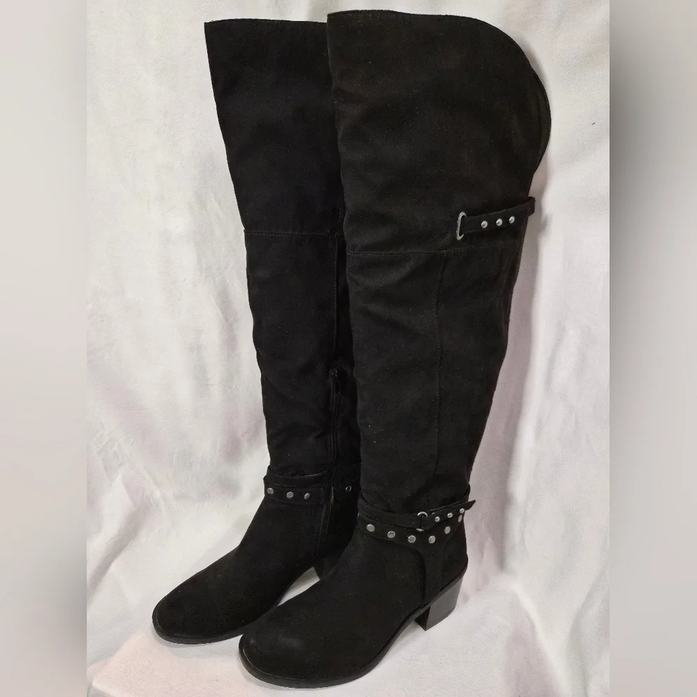 Madeline Black Over the Knee Boots